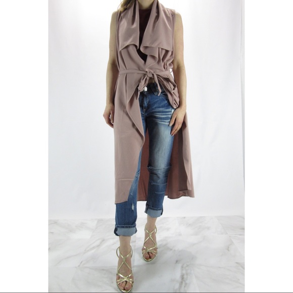 Dusty Rose Sleeveless Duster Cover-Up NWT - Picture 3 of 6